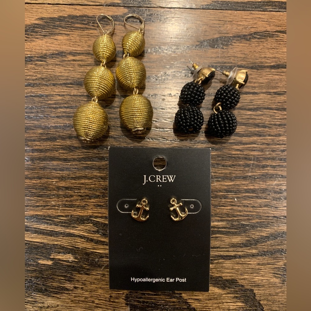 Lot of 3 J. Crew Earrings